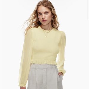 Aritzia Wilfred tempest blouse in yellow